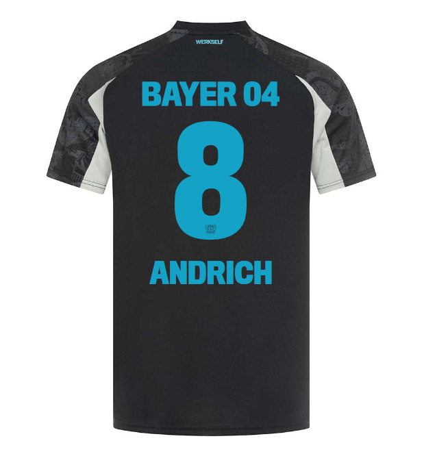 ausweichtrikot castore erwachsene – 08 robert andrich | Bayer 04 Leverkusen Fanshop | Bayer 04 Leverkusen Fanshop