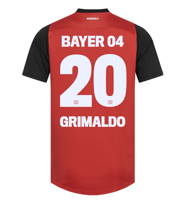 heimtrikot castore erwachsene – 20 alejandro grimaldo | Bayer 04 Leverkusen Fanshop | Bayer 04 Leverkusen Fanshop